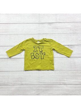 Zara Baby Long Sleeve Graphic Shirt It Boy 9-12 Months